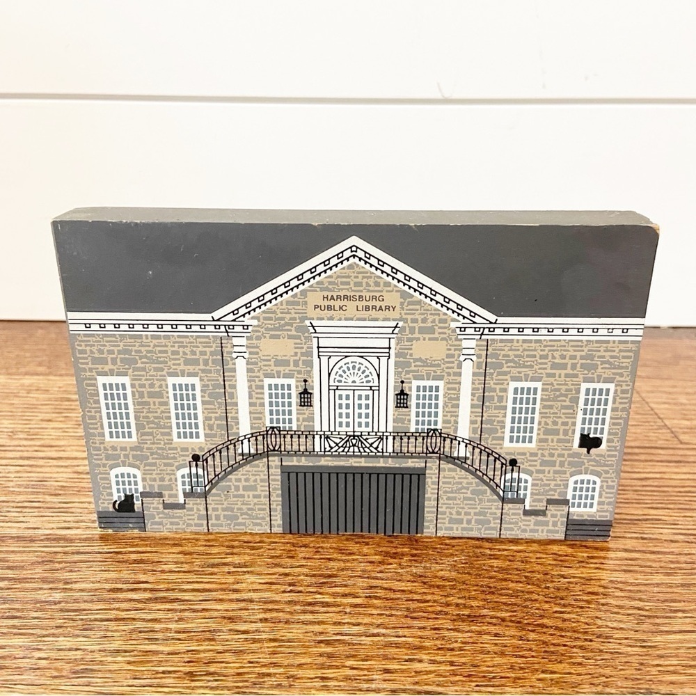The Cat’s Meow | Vintage 1995 Series XIII Harrisburg Public Library Mini Wooden